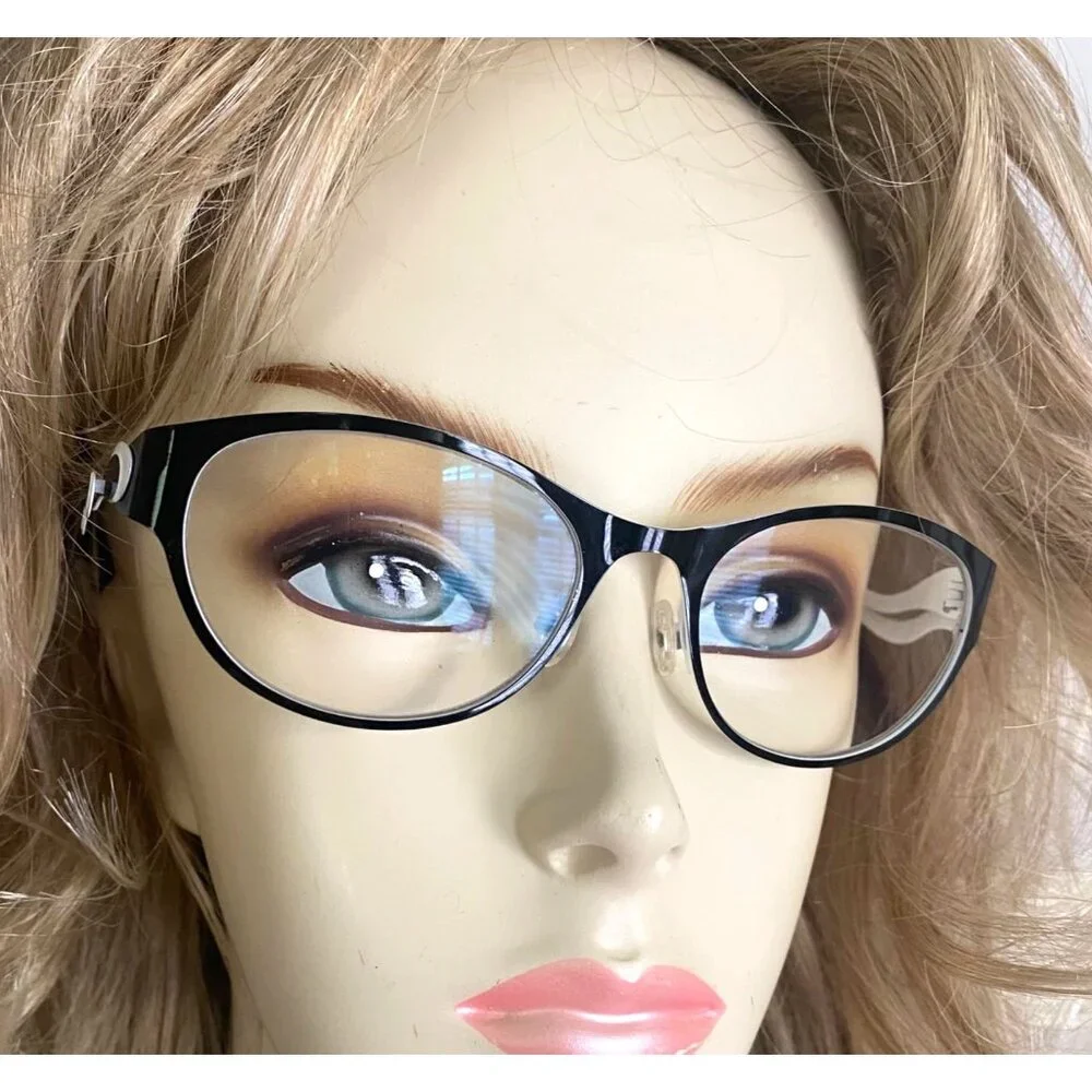 Bovelo par variation glasses prescription frames wavy black/white 086 eyeglasses